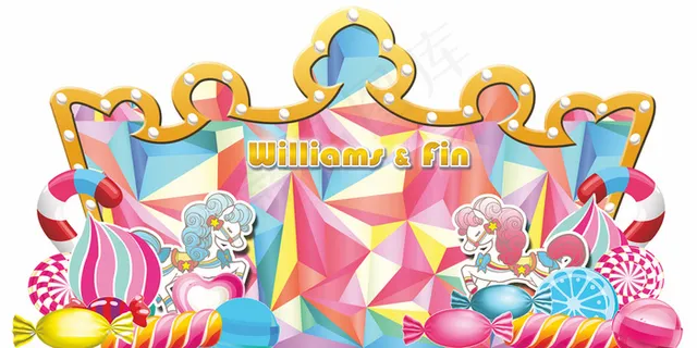 可爱皇冠婚礼背景 可爱皇冠婚礼背景