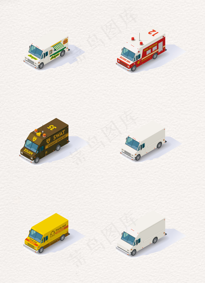 卡通3D车子交通工具设计