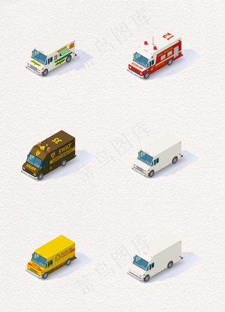 卡通3D车子交通工具设计