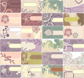 淡雅花纹样式卡片