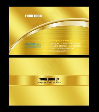 高档名片金色图片