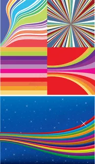 色彩斑斓动感彩条背景矢量图