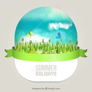 绿色背景矢量图