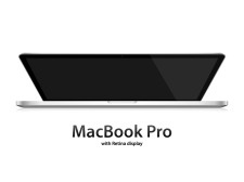 视网膜显示屏MacBook Proai矢量模版下载