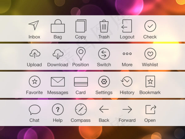 ios7图标psd素材