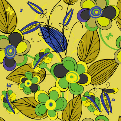 时尚花纹背景矢量素材3