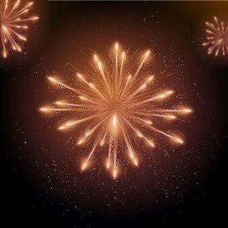 金色烟花矢量背景图