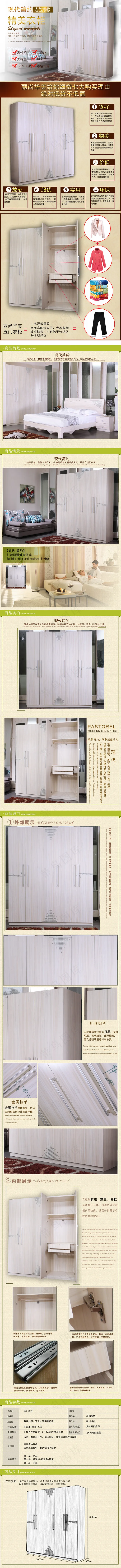 淘宝天猫家具衣柜宝贝详情页模板(790X10260(DPI:72))psd模版下载