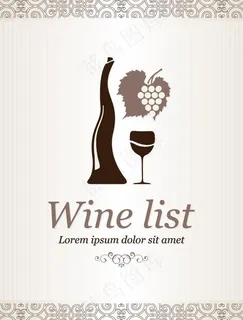 欧式花纹酒吧菜单封面设计图片