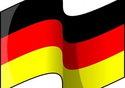 挥舞着德国国旗的剪辑艺术