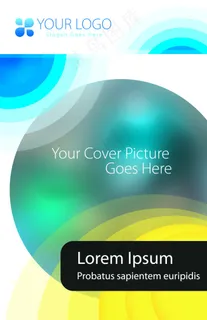 渐变圆圈简洁画册封面PSD素材