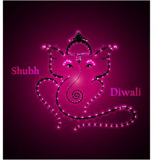 象形灯光排灯节海报矢量素材