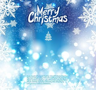 蓝色圣诞背景矢量素材图片