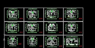 多种小区户型家庭室内建筑施工设计图