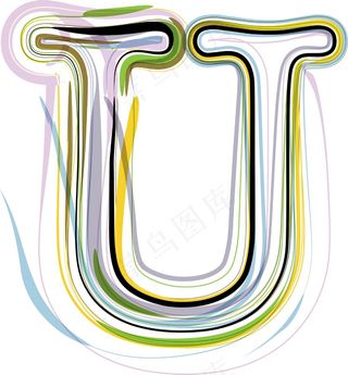 说明有机字体字母U