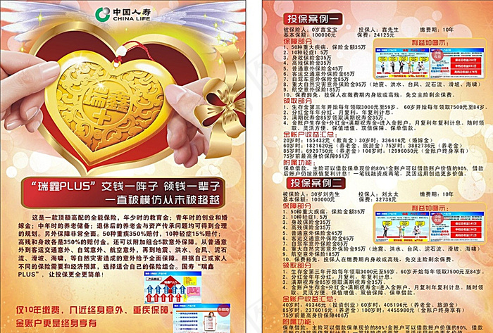 中国人寿宣传单图片(210X297)cdr矢量模版下载