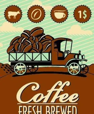 老式的咖啡广告海报设计矢量图04