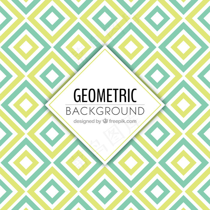 绿色色调的几何背景