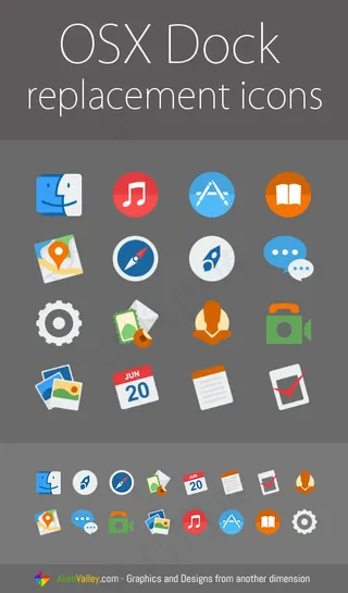 精美OSX隐藏小图标设计psd素材