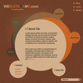 网站首页界面模板矢量素材