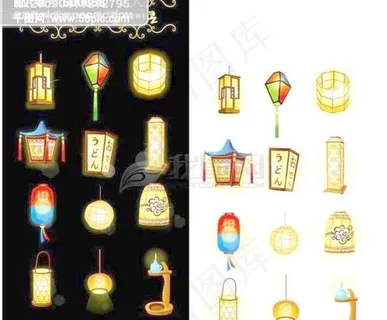 多款灯笼　灯具系列素材