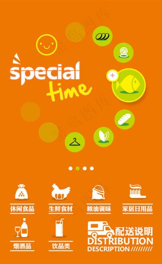 食品类微信商城首页设计 PSD高清