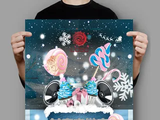 微商圣诞招代理海报