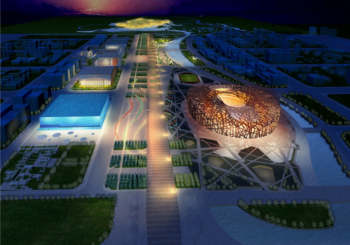 鸟巢鸟瞰图图片