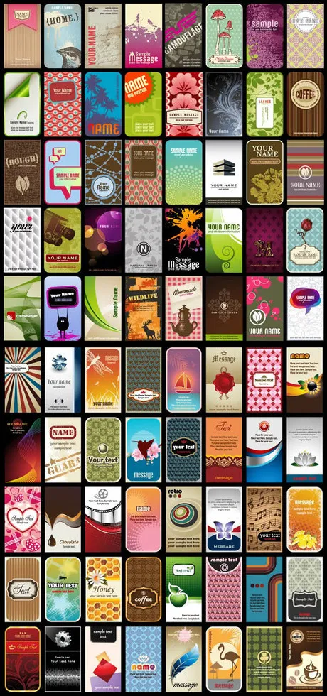 时尚潮流卡片设计矢量素材(284X298)eps,ai矢量模版下载