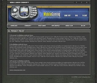 手机游戏网站模板