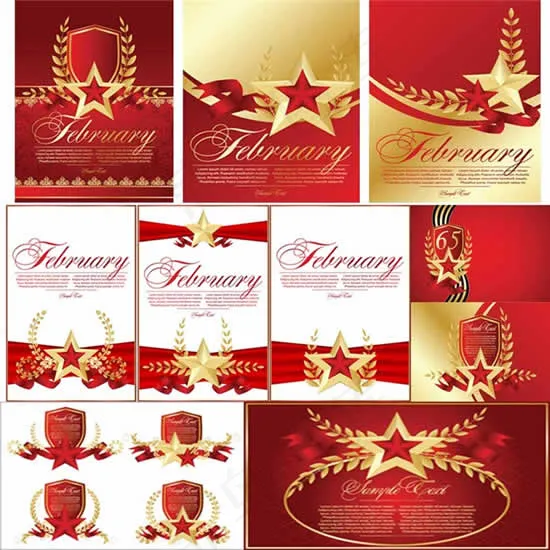 建军节主题元素eps,ai矢量模版下载