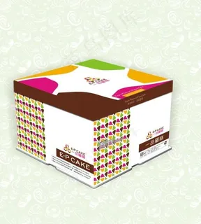 蛋糕盒包装设计展开图图片