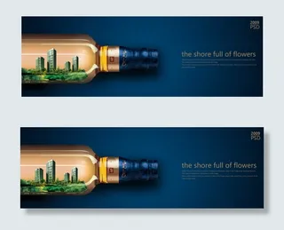 酒瓶创意房地产图片