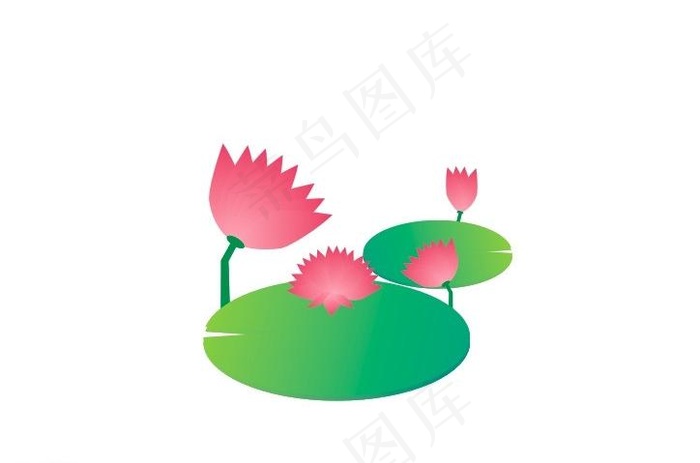 荷花矢量素材图片cdr矢量模版下载