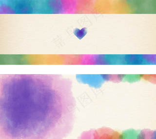 粉色水彩泼墨喷溅墨迹海报宣传单背景...