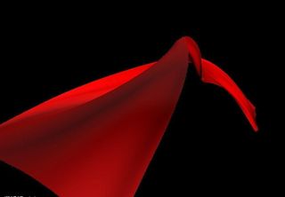 透明背景红色绸带图片