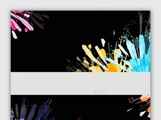 水彩泼墨喷溅墨迹彩色PSD背景素材