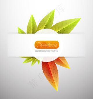 矢量秋天树叶边框素材