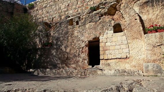 耶路撒冷的股票视频花园的坟墓 视频...