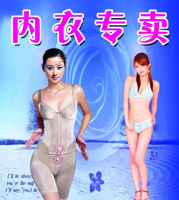 模特内衣专卖图片psd模版下载