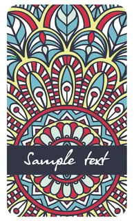 万花筒复古花纹卡片矢量设计图