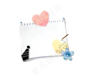 手绘卡通信纸装饰素材