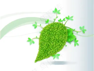 绿叶树叶图片
