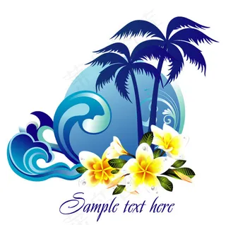 卡通夏日风景背景