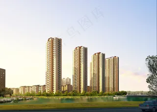 高档小区 效果图图片