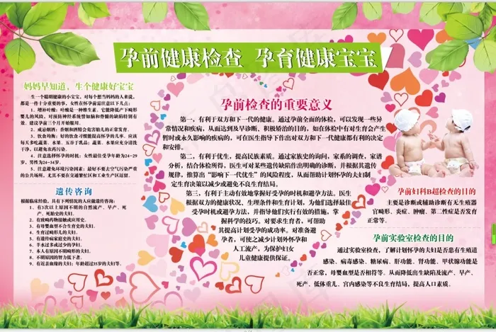 孕前健康检查 孕育健康宝宝psd模版下载