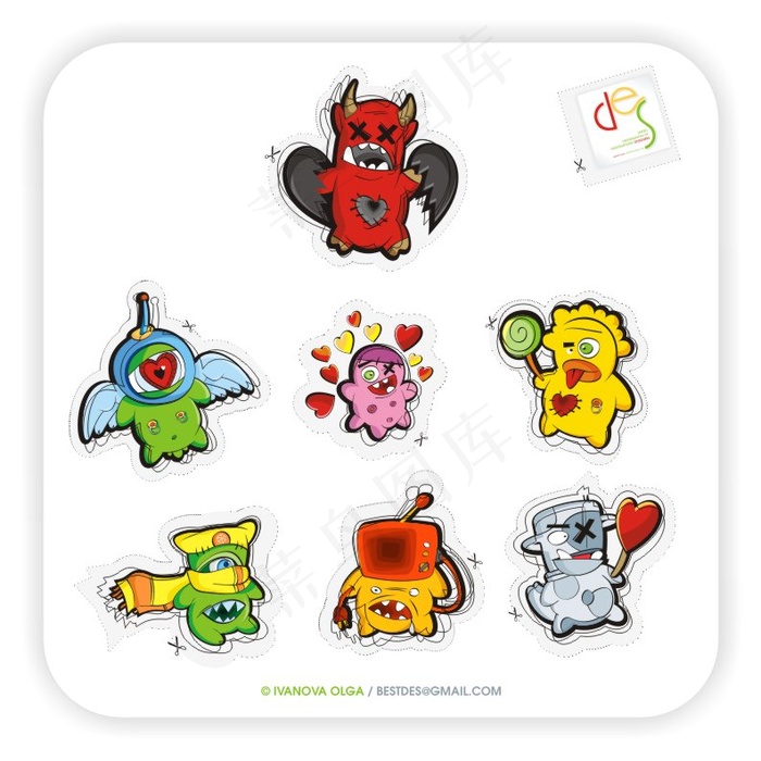 小怪物图标矢量的趋势