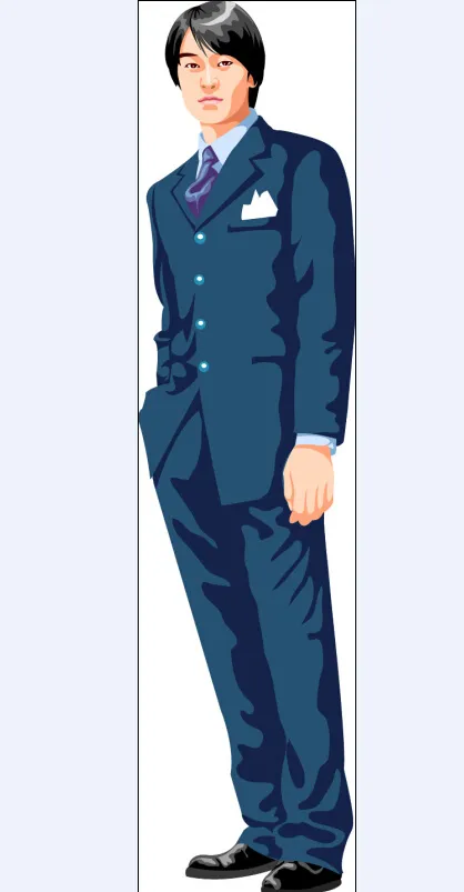 制服男ai矢量模版下载