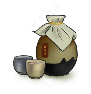 端午节手绘雄黄酒端午节手绘雄黄酒,免抠元素