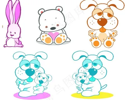 卡通动物素材图片